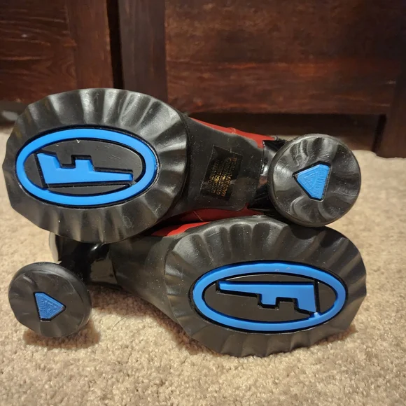 John Fluevog Burgundy and Black Heeled Boots - Picture 5 of 8